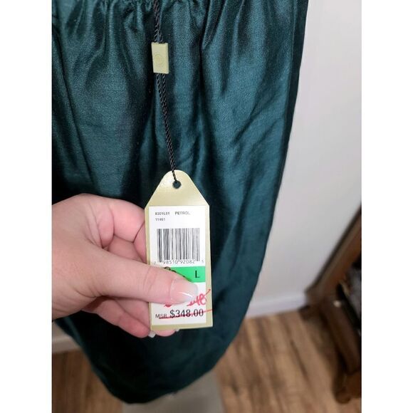 Max Studio | NWT Emerald Dress with Pom Pom Detail - Picture 5 of 6